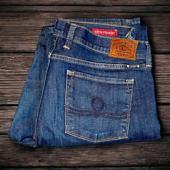 Lucky Brand Denim - Women’s Lucky brand Sofia straight leg dark denim jeans
